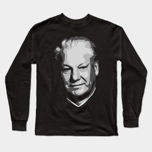 Boris Yeltsin Black and White Long Sleeve T-Shirt